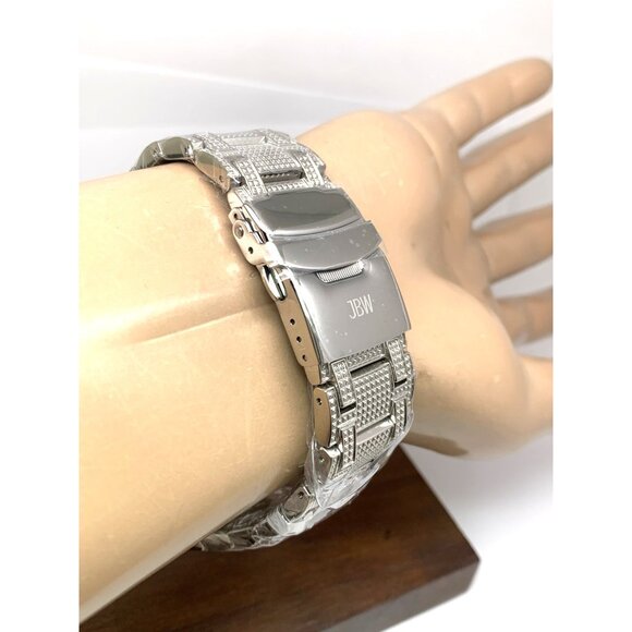 JBW Men's Watch J6380D Heist Diamond Quartz Silver Dial Stainless Steel 45mm - Picture 11 of 15